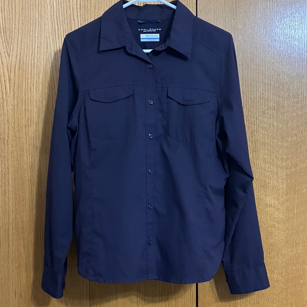 Columbia Silver Ridge Lite Omni-Shade Women’s Purple Shirt Size Medium